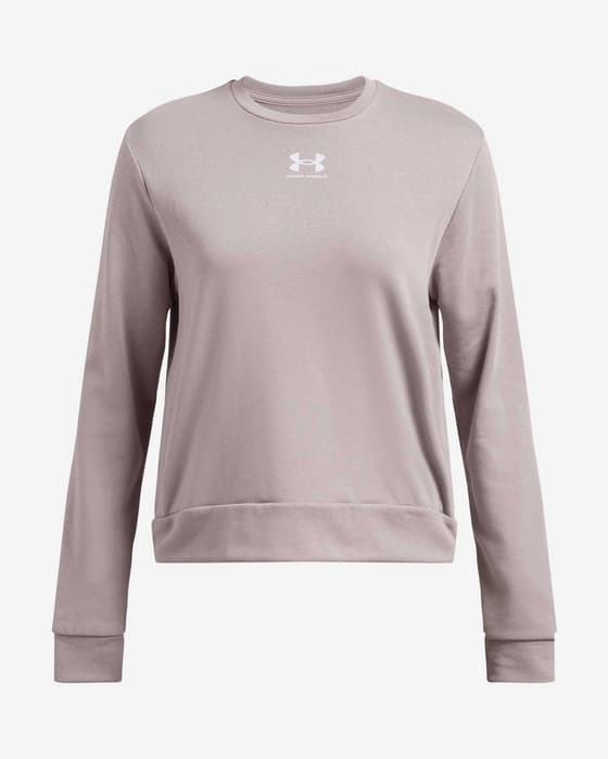 Bluza Under Armour Rival Terry Crew fioletowa jasna damska