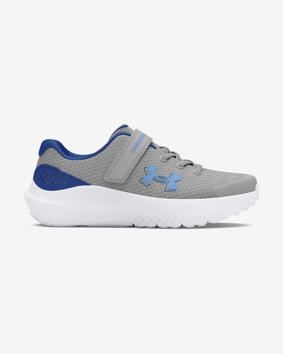Under Armour Pre-School Surge 4 AC Kinderschuhe grau blau