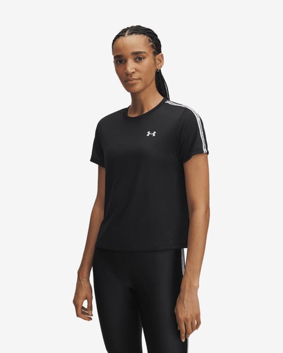 Camiseta Under Armour Tech Wordmark Tape manga corta negro mujer