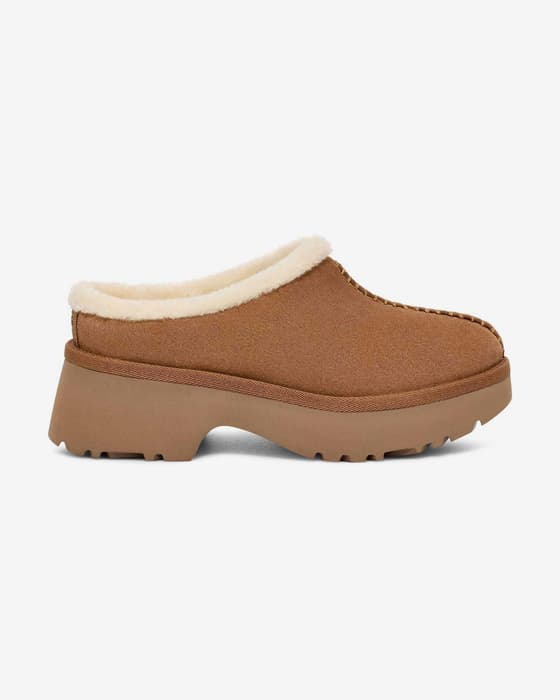 Zuecos UGG New Heights Cozy Clog marrón claro blanco mujer