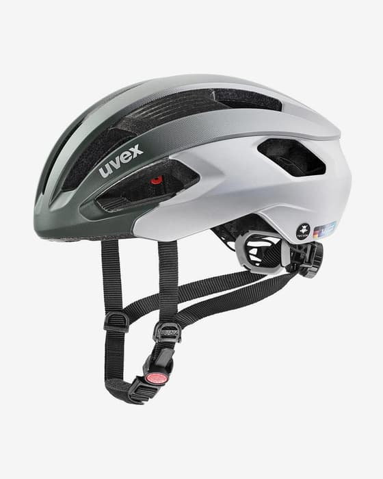 Casco Uvex Rise CC Tocsen verde oscuro plateado mate