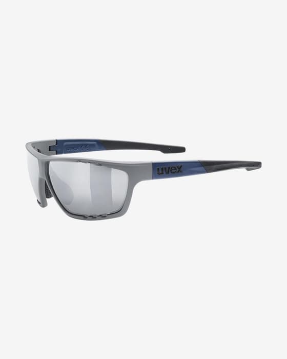 Gafas Uvex Sportstyle 706 gris azul marino mate con lentes espejadas plateado