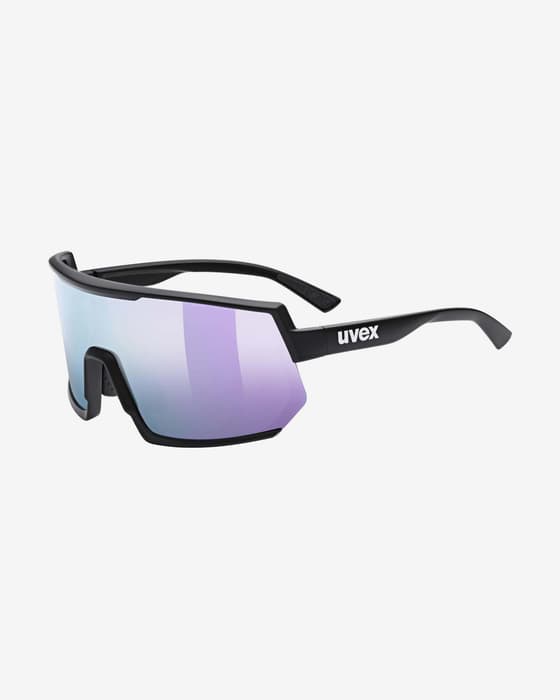 Gafas Uvex Sportstyle 235 negro mate con lente espejada lavanda