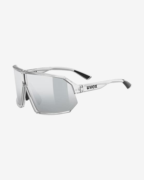 Uvex Sportstyle 237 Brille weiß/silber mit grauen verspiegelten Gläsern