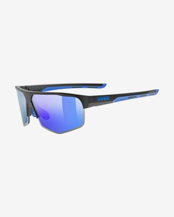 Gafas Uvex Axos negro azul con lentes espejadas azul claro