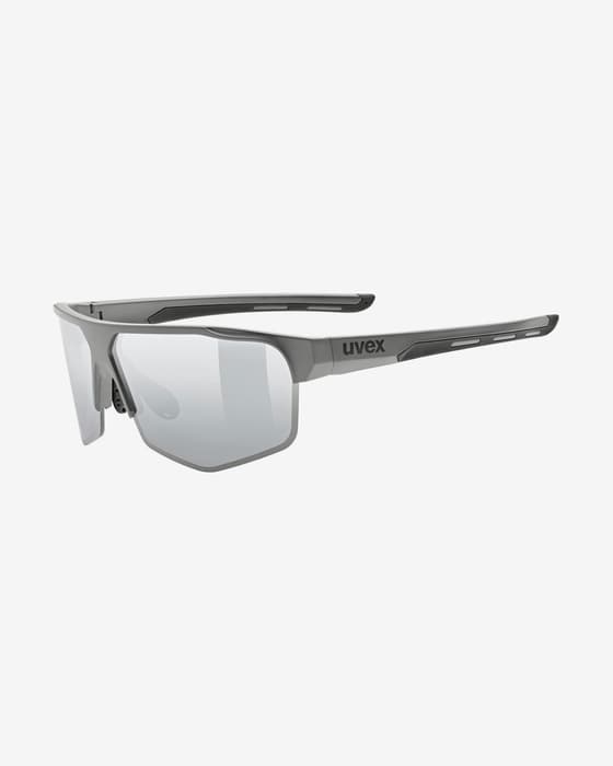 Gafas Uvex Axos gris claro con lentes espejadas transparente