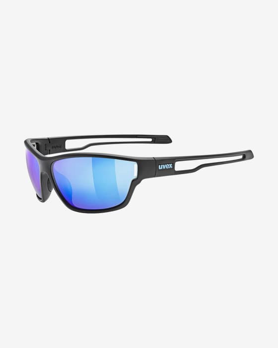 Gafas Uvex Sportstyle 806 negro con lente espejada azul