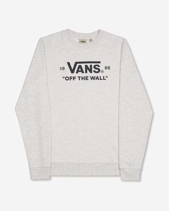 Sudadera Vans Mini Of The Wall Crew-B blanco grisáceo negro