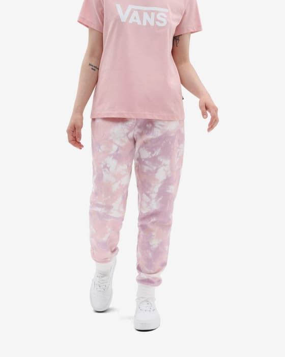 Pantalón largo Vans All Over rosa blanco mujer