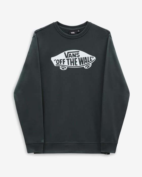 Sudadera Vans Classic Off The Wall Crew verde oscuro blanco