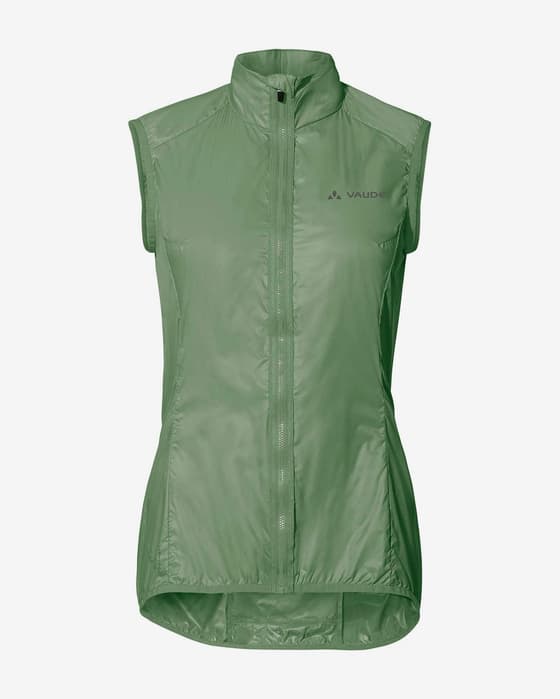 Chaleco cortavientos Vaude Matera Air verde grisáceo mujer