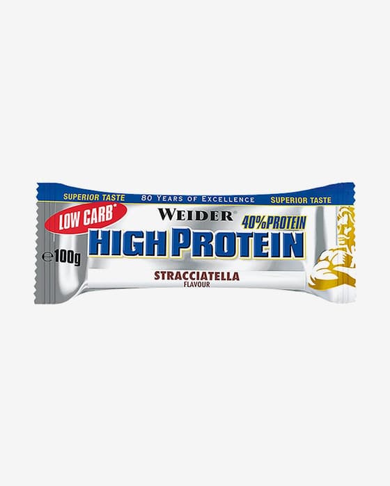 Barrita Weider 40% Low Carb High Protein Bar stracciatella 50 g (1 unidad)