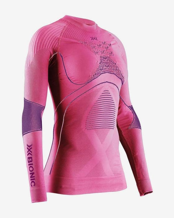 Camiseta X-Bionic ML Energy Accumulator 4.0 manga larga rosa azul mujer