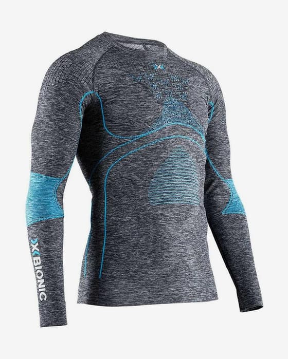Camiseta X-Bionic ML Energy Accumulator 4.0 Melange manga larga gris azul