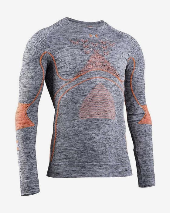 Camiseta X-Bionic ML Energy Accumulator 4.0 Melange manga larga gris naranja