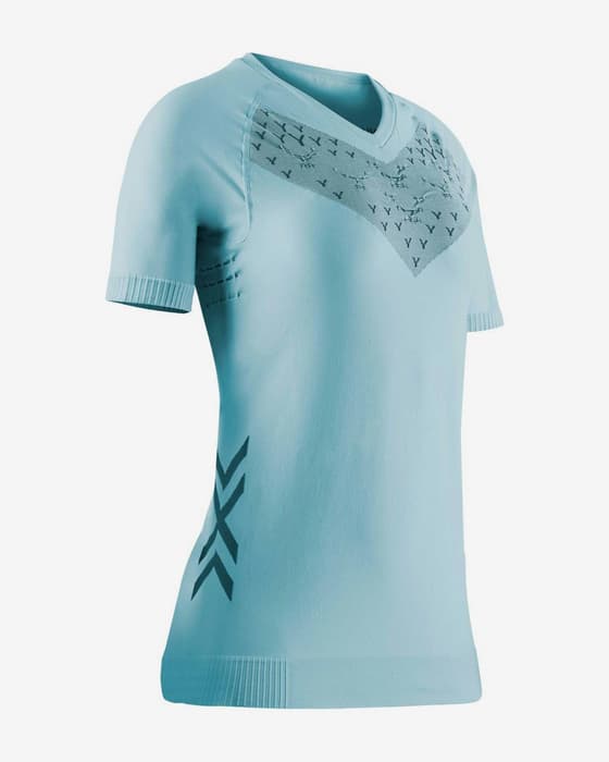 Camiseta X-Bionic Twyce Run manga corta azul celeste mujer