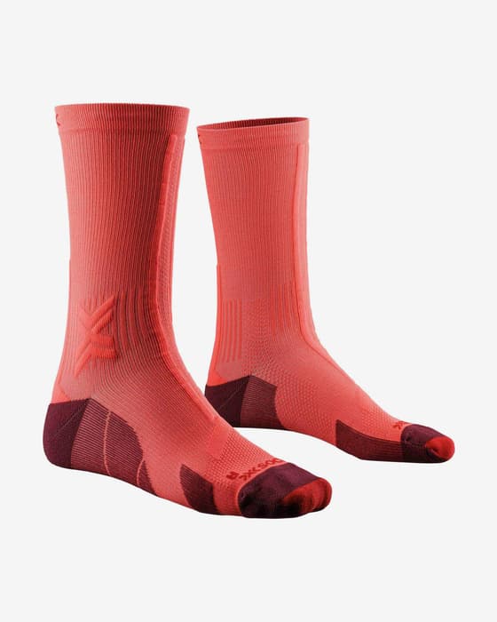 Calcetines X-Bionic Trail Run Discover Crew rojo rosáceo