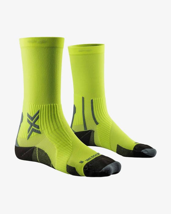 Chaussettes X-Bionic Run Perform Crew jaune fluo