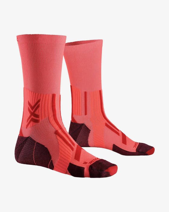 Chaussettes X-Bionic Trail Run Perform Crew rouge rose