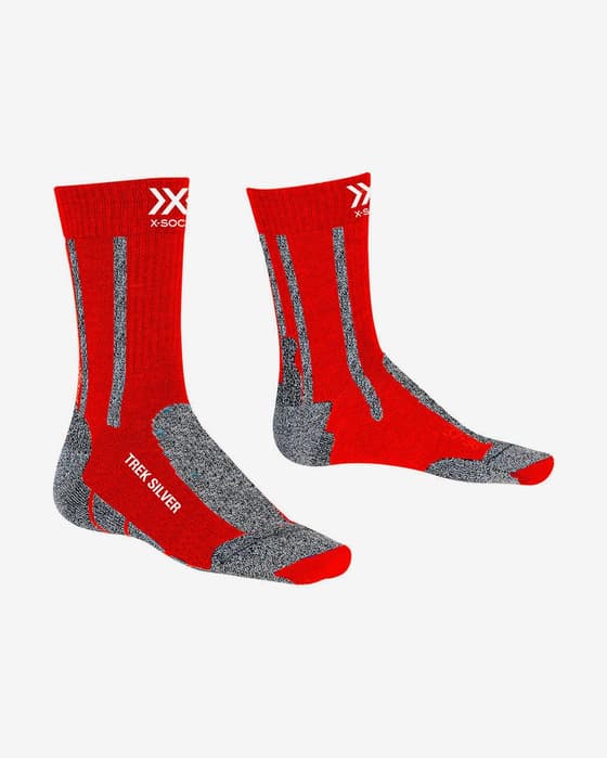 Calcetines X-Bionic Trek Silver naranja gris