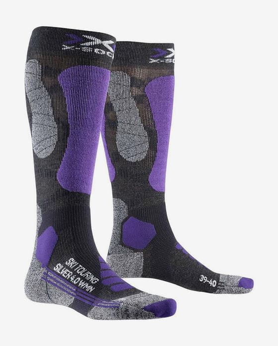 X-Bionic Ski Touring Silver 4.0 Socks Lilac Grey Women