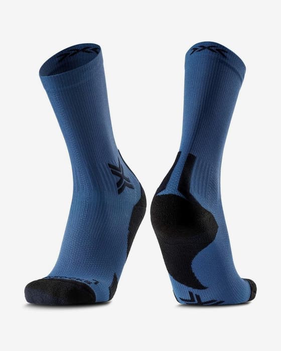 Chaussettes X-Bionic Run Discover Crew bleu foncé