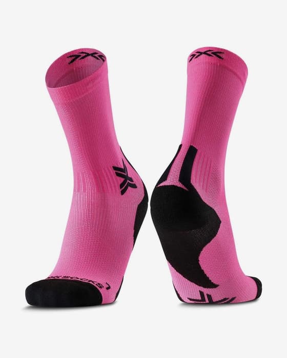 Calcetines X-Bionic Run Discover Crew rosa fucsia