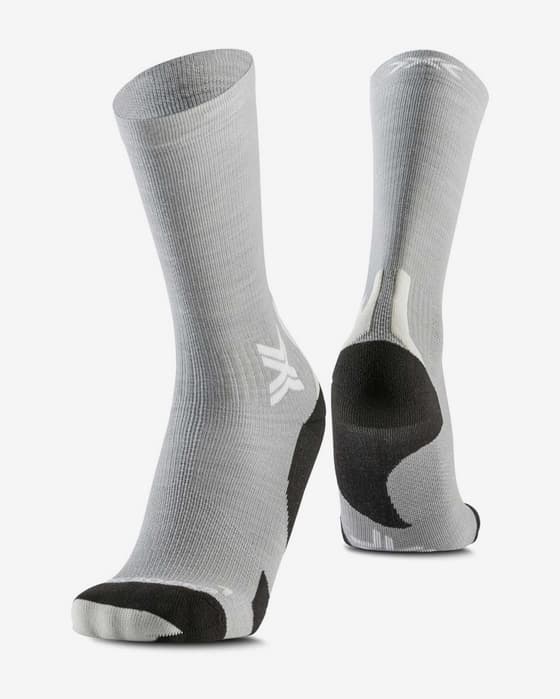 Calcetines X-Bionic Run Discover Merino Crew gris humo