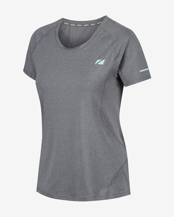 T-shirt Zone3 Power Burst (XRC) manche courte gris bleu turquoise femme