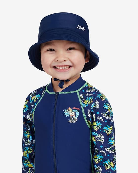 Zoggs Barlins Hat Navy Blue Kids