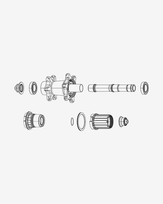 Zipp Thru Rear Axle for Black 176/177 Rear Hubs