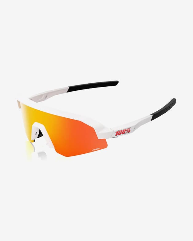 Gafas 100% Slendale XS Matte White con lente HiPER Red Multilayer Mirror infantil - #1