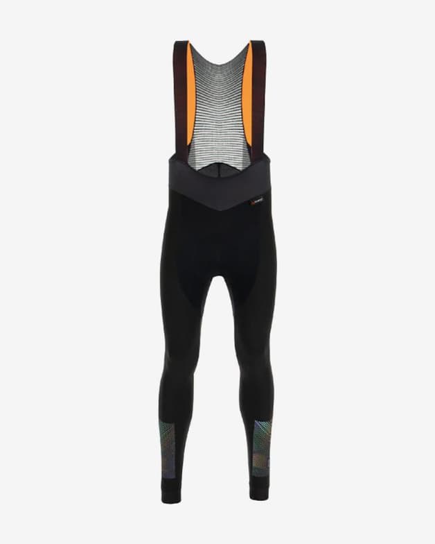 Lange fietsbroek Santini Adapt Polartec Bibtight zwart - #1