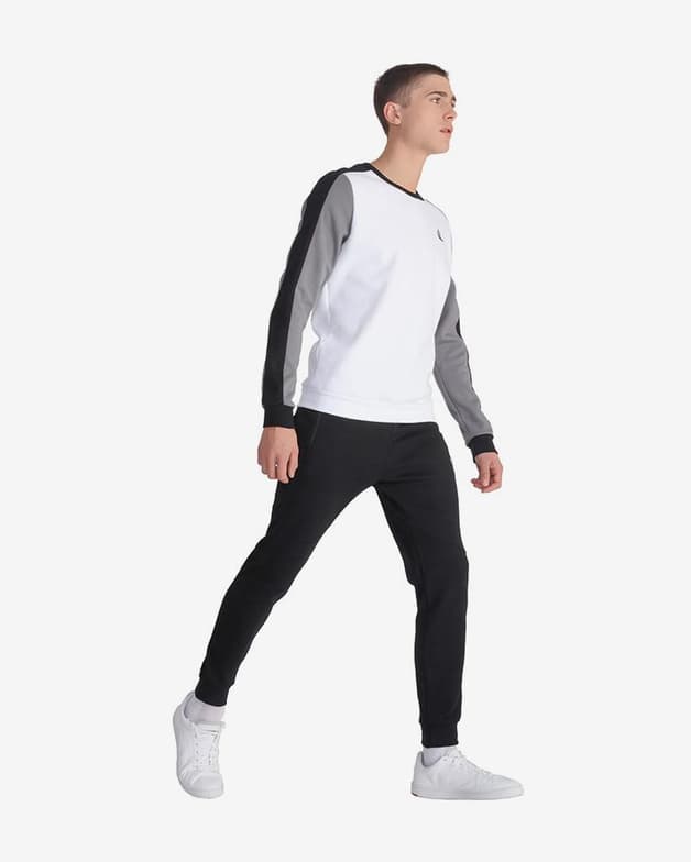 Sudadera Le Coq Sportif Tech Crew Nº2 blanco negro gris - #4