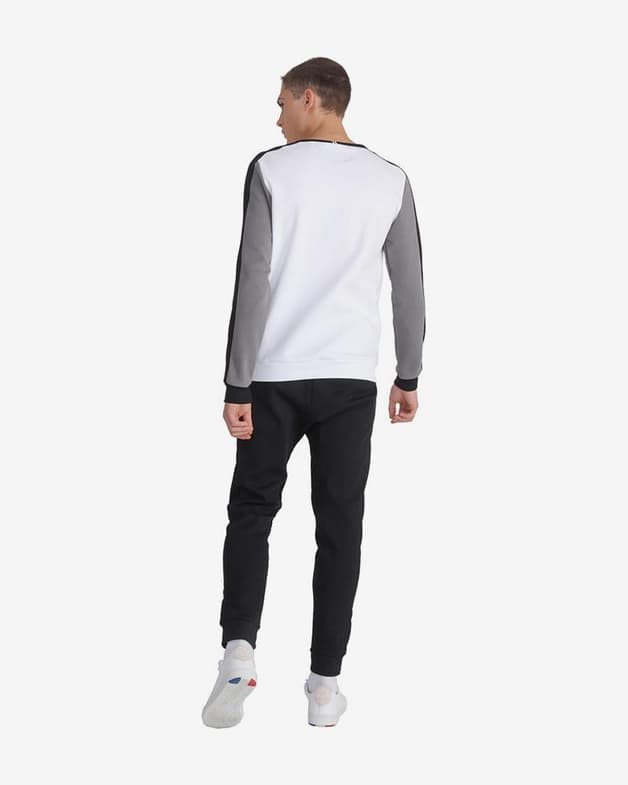 Sudadera Le Coq Sportif Tech Crew Nº2 blanco negro gris - #5
