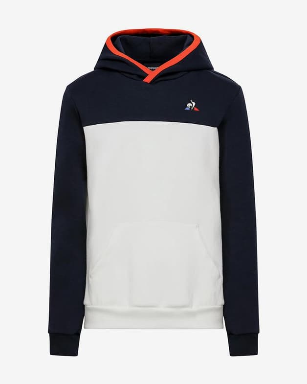 Sudadera con capucha Le Coq Sportif Tech Nº1 blanco azul marino rojo infantil - #1