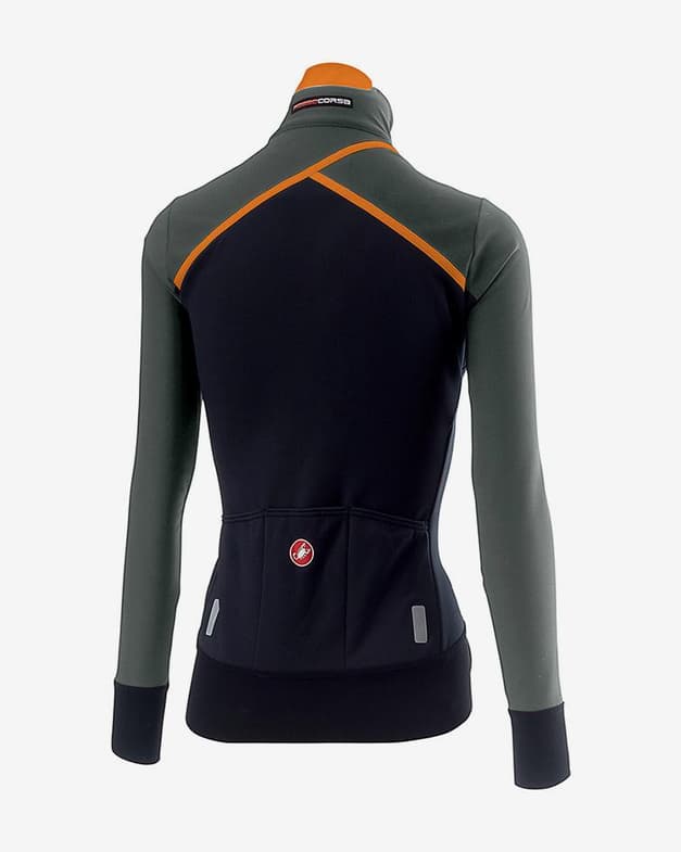 Maillot Castelli Trasparente 3 FZ Windstopper Rosso Corsa manga larga gris mujer - #2
