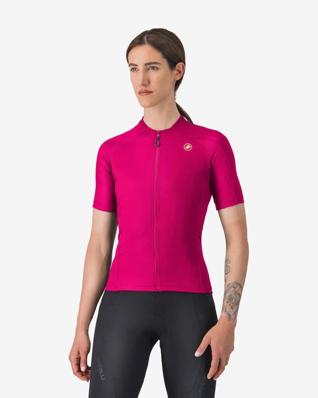 Maillot Castelli Libera 2 manche courte rose fuchsia femme - #1