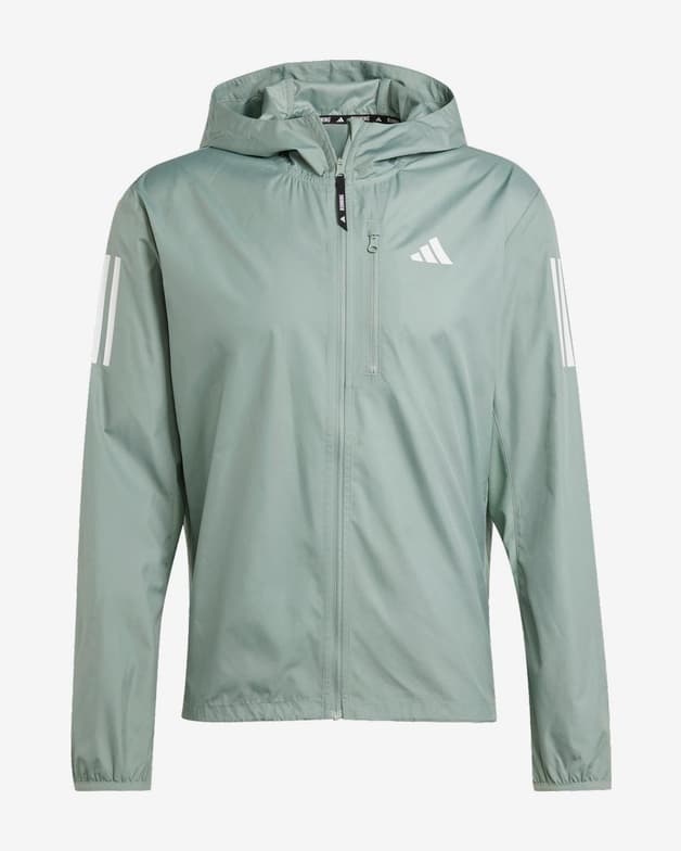 Chaqueta con capucha adidas Own the Run azul claro blanco - #1