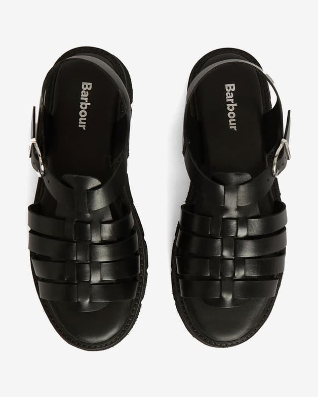 Sandalias Barbour Otterburn Fisherman negro puro mujer - #3