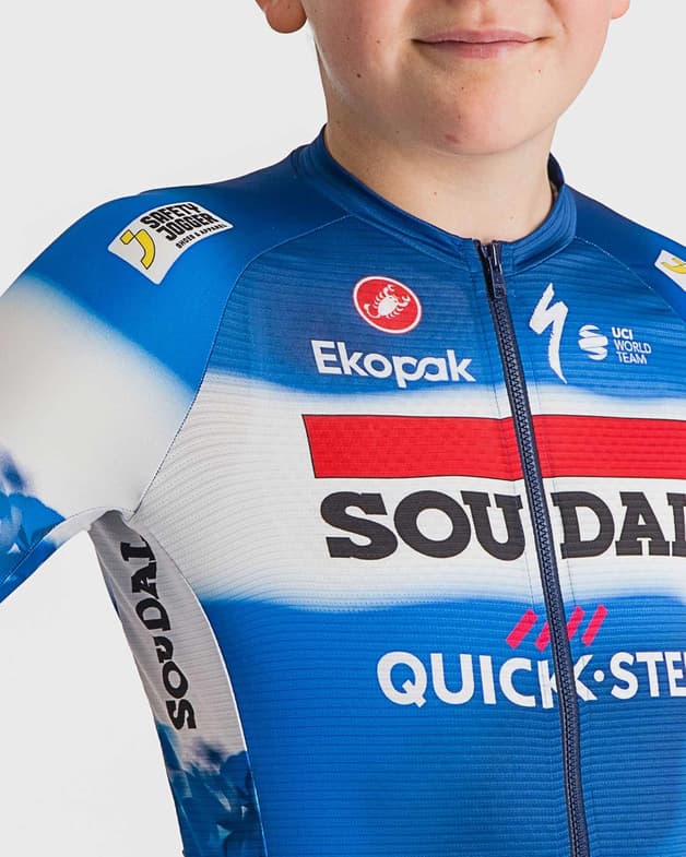 Soudal Quick-Step 2024 Aero kortærmet cykeltrøje børn blå - #5