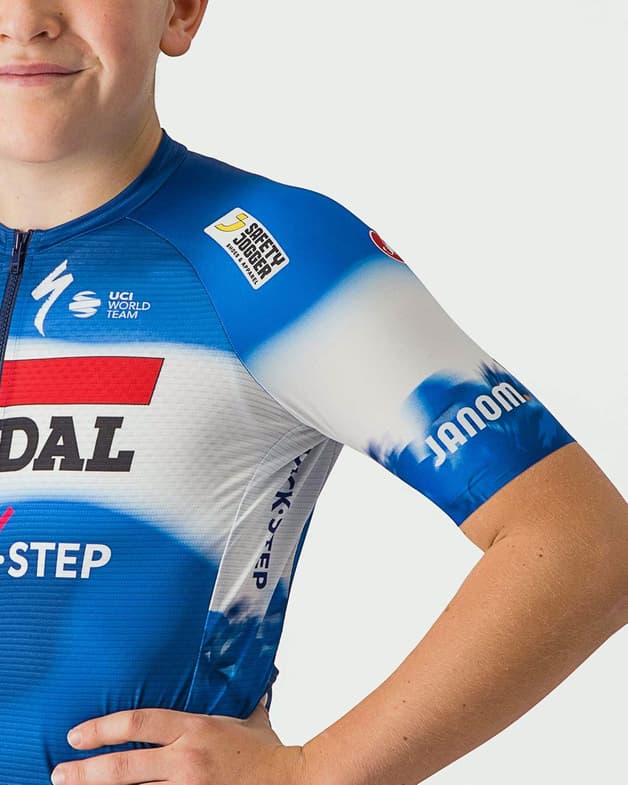 Soudal Quick-Step 2024 Aero kortærmet cykeltrøje børn blå - #4