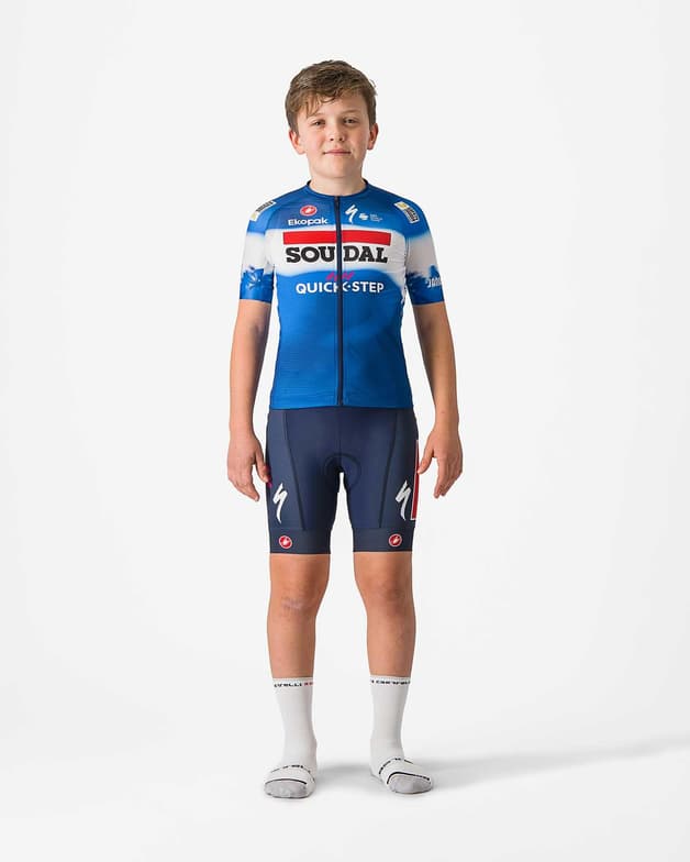 Soudal Quick-Step 2024 Aero kortærmet cykeltrøje børn blå - #2