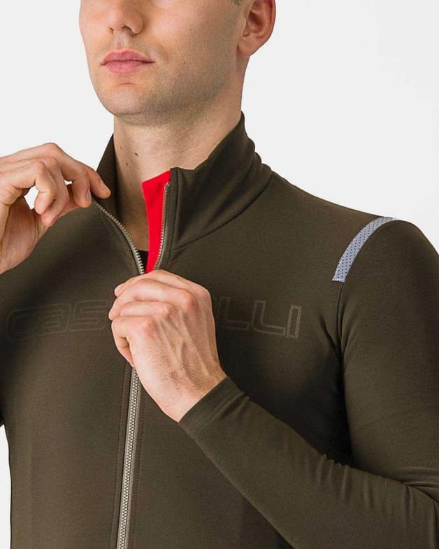 Maillot Castelli Tutto Nano RoS Rosso Corsa manche longue vert sapin - #4