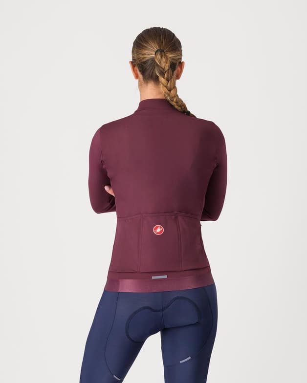 Maillot Castelli Espresso Thermal manga larga burdeos mujer - #2
