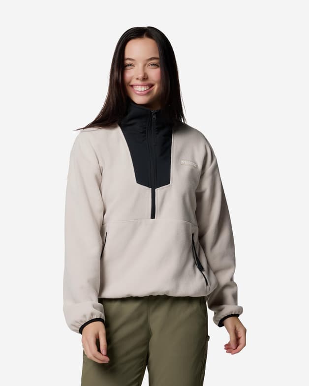 Forro polar Columbia Sequoia Grove Half Zip Fleece beige claro negro mujer - #1