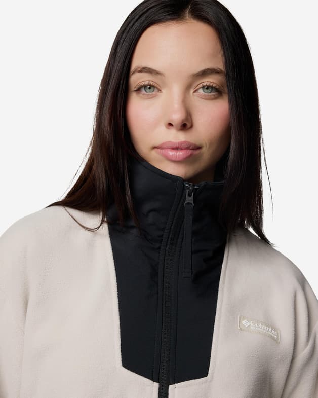 Forro polar Columbia Sequoia Grove Half Zip Fleece beige claro negro mujer - #5