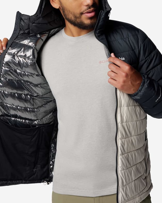 Chaqueta con capucha Columbia Powder Lite II gris oscuro blanco - #6