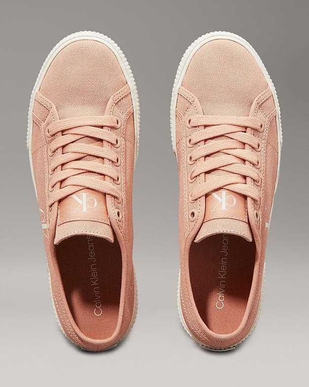 Zapatillas Calvin Klein Essentials Vulc Low rosa claro blanco mujer - #2