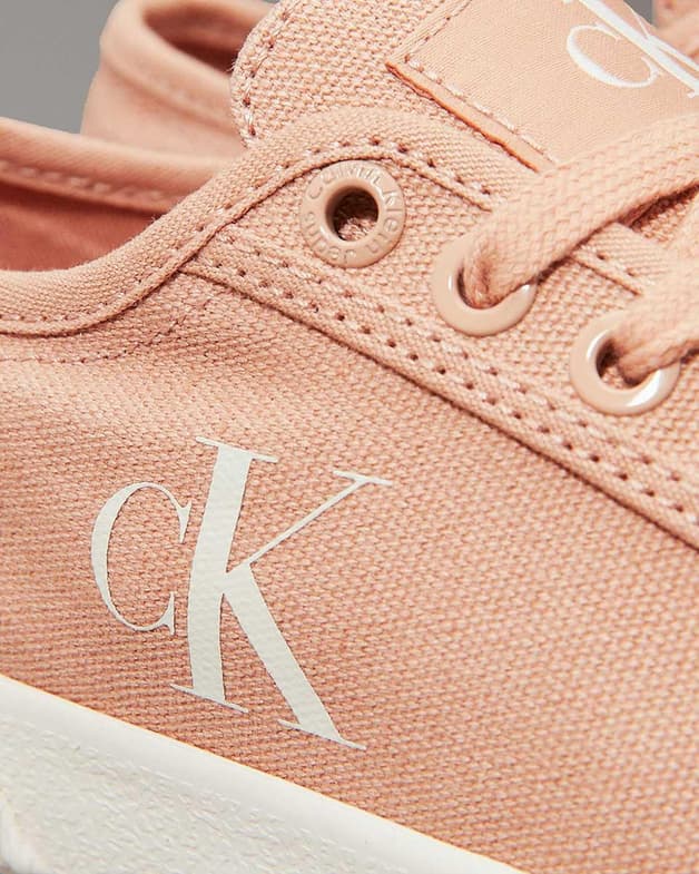 Zapatillas Calvin Klein Essentials Vulc Low rosa claro blanco mujer - #4